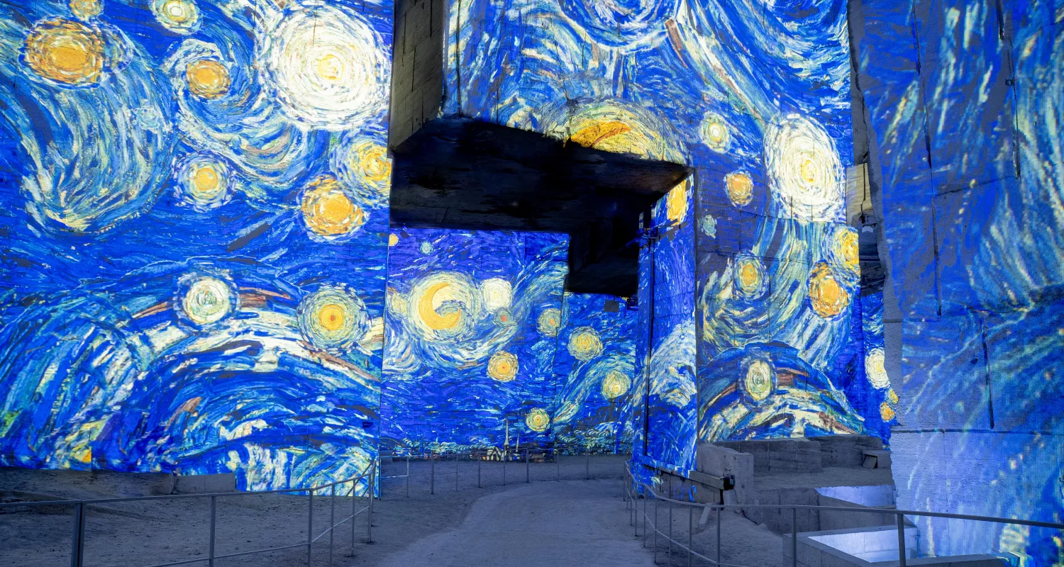 Exhibition From Vermeer to Van Gogh in Baux de Provence Carrieres des Lumieres