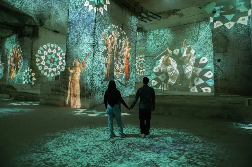 Les Orientalistes © Culturespaces / Vincent Pinson oeuvres orientalistes fond vert