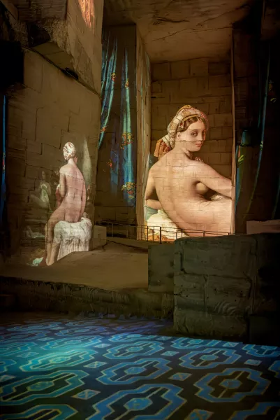 Les Orientalistes © Culturespaces / Vincent Pinson oeuvre Ingres projection